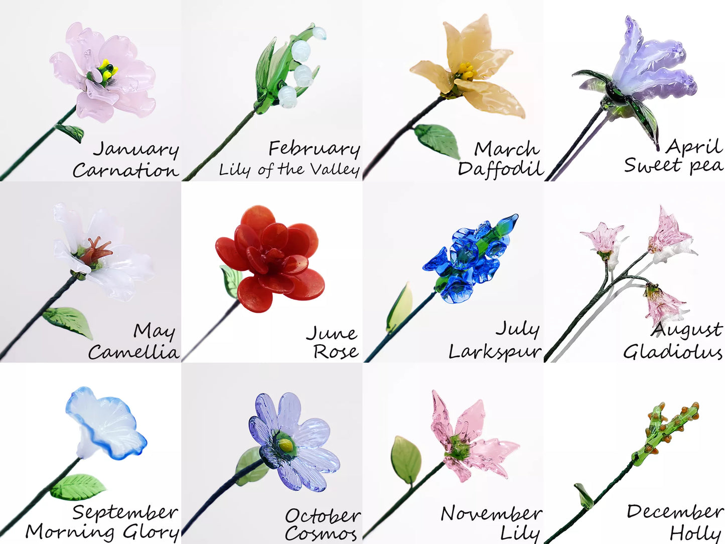 12 birth months flower designs