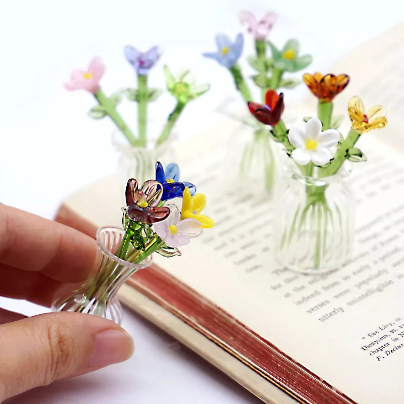 mini glass flowers
