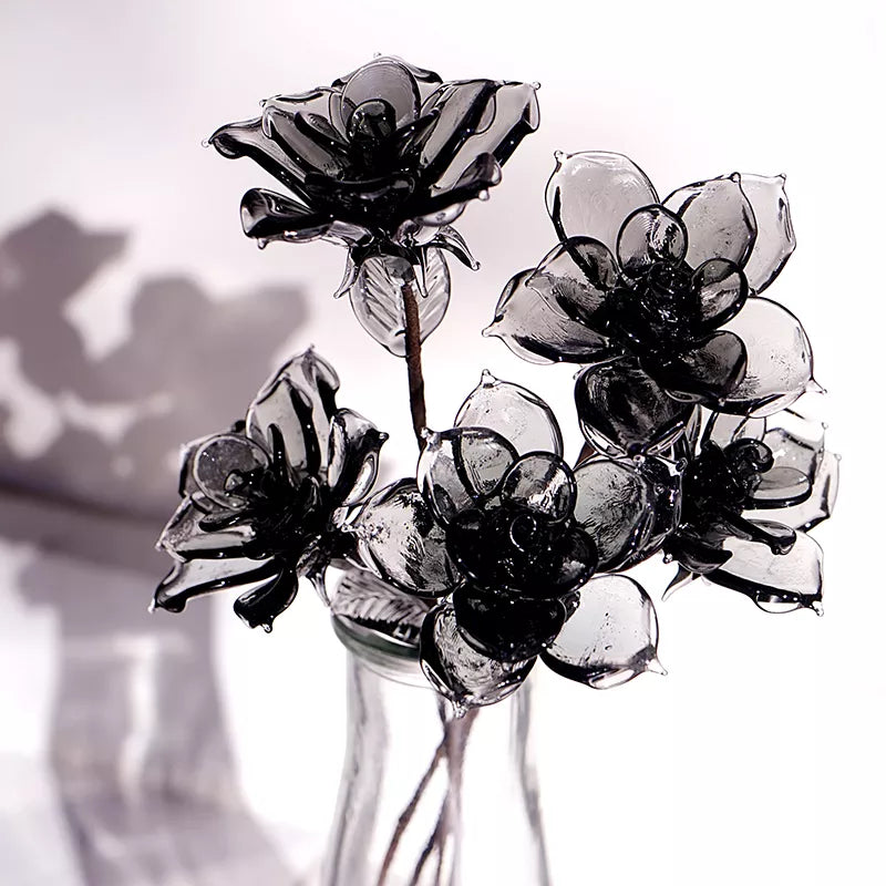 June Birth Glass Flower - Rose | Handmade Glass Keepsake | DNOMA