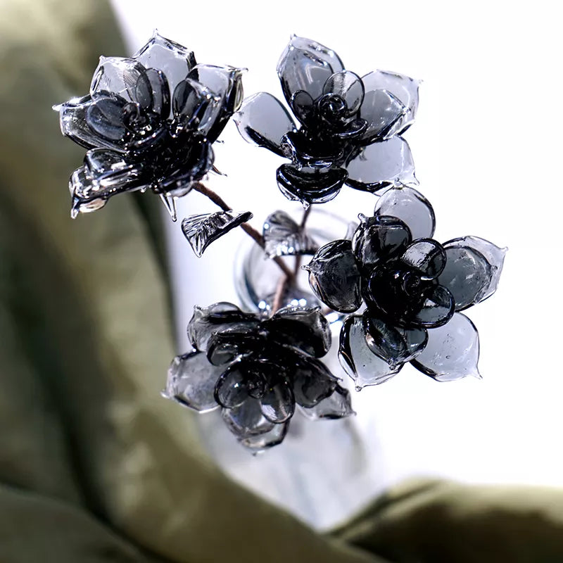 June Birth Glass Flower - Rose | Handmade Glass Keepsake | DNOMA