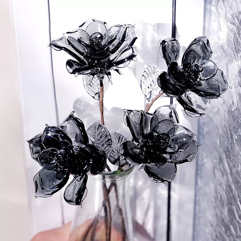 June Birth Glass Flower - Rose | Handmade Glass Keepsake | DNOMA