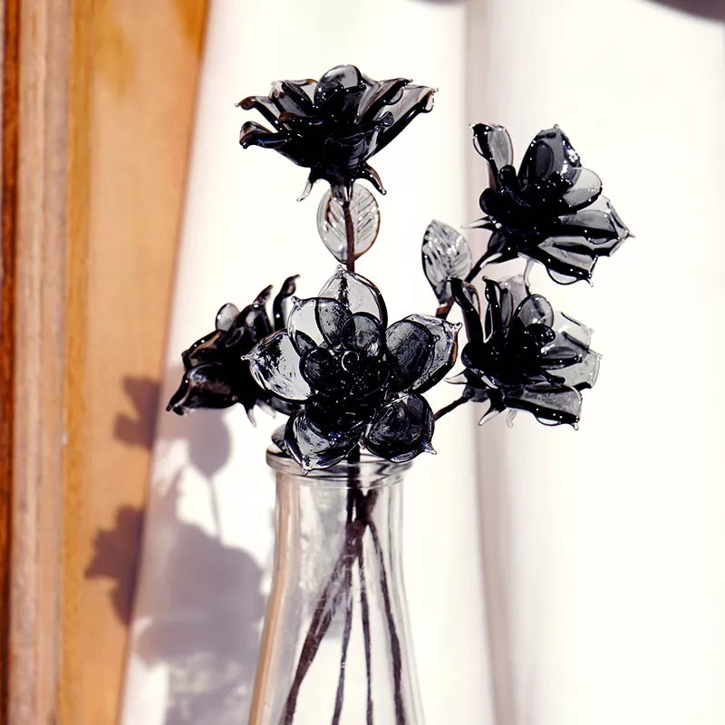 June Birth Glass Flower - Rose | Handmade Glass Keepsake | DNOMA