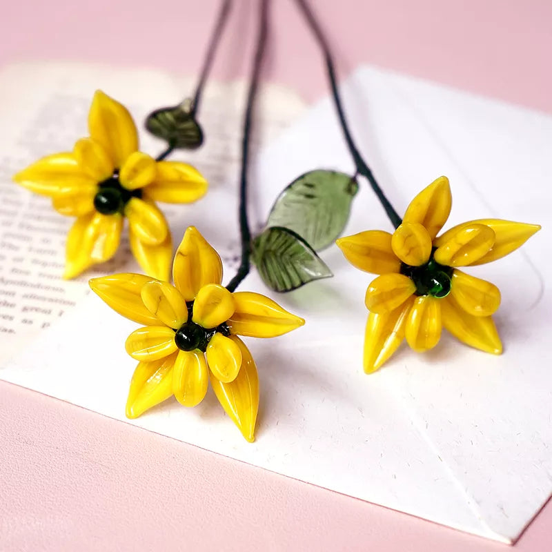 March Birth Glass Flower - Jonquil | Handmade Glass Keepsake | DNOMA
