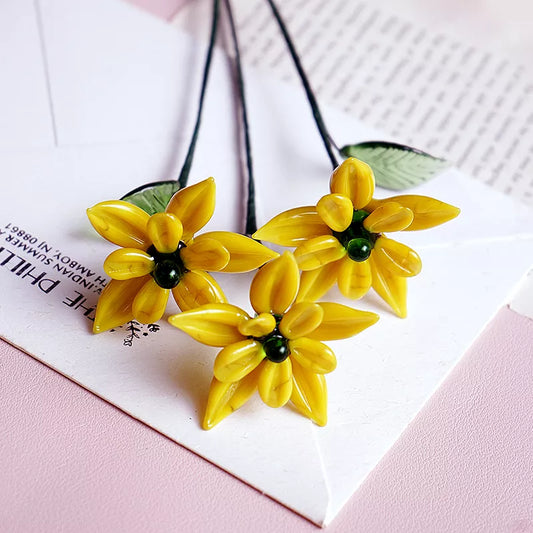 March Birth Glass Flower - Jonquil | Handmade Glass Keepsake | DNOMA