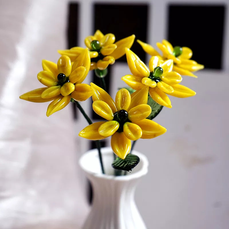 March Birth Glass Flower - Jonquil | Handmade Glass Keepsake | DNOMA