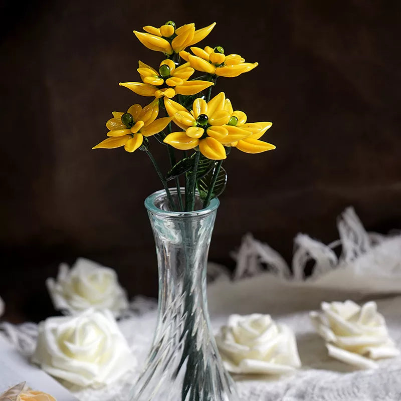 March Birth Glass Flower - Jonquil | Handmade Glass Keepsake | DNOMA