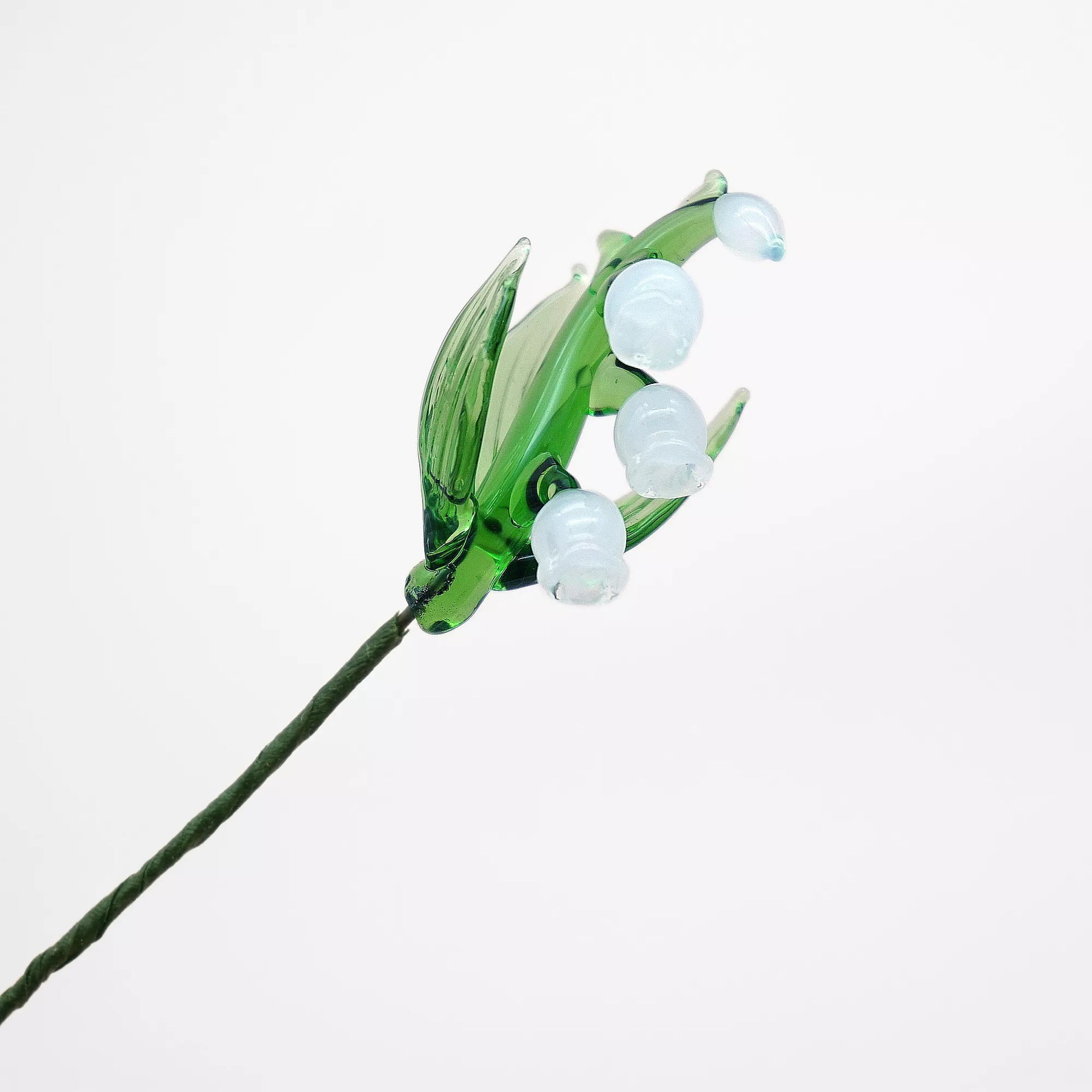May Birth Glass Flower - Lily of Valley | Handmade Glass Keepsake | DNOMA