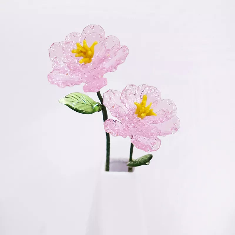 November Birth Glass Flower - Peony | Handmade Glass Keepsake | DNOMA