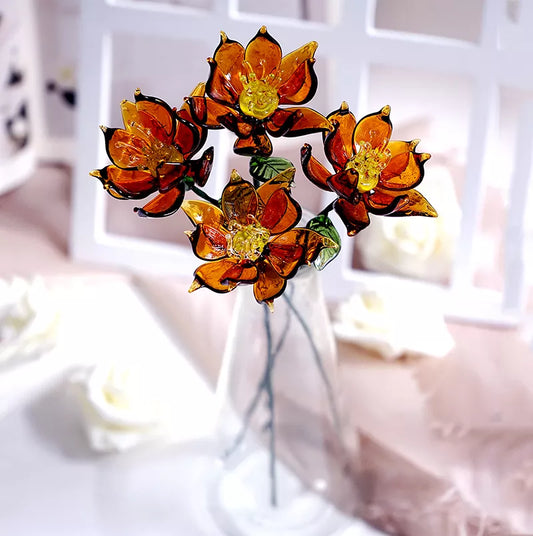 December Birth Glass Flower - Narcissus | Handmade Glass Keepsake | DNOMA