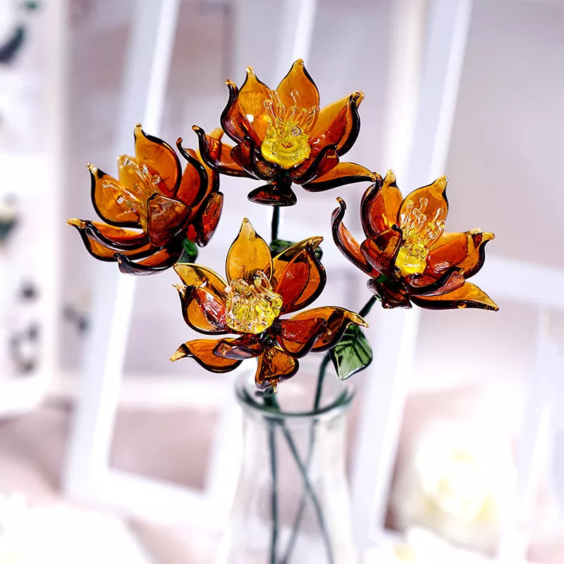 December Birth Glass Flower - Narcissus | Handmade Glass Keepsake | DNOMA