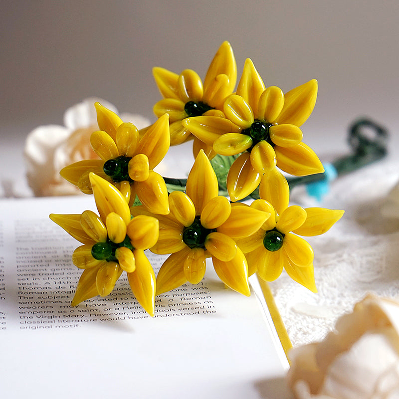 birth month glass flowers