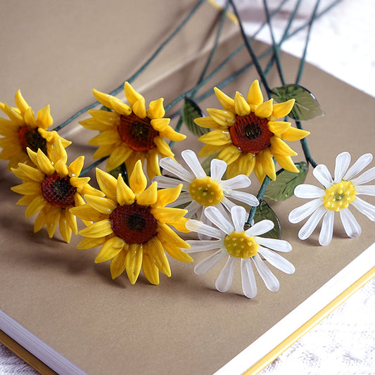 birth month glass flowers sunflower
