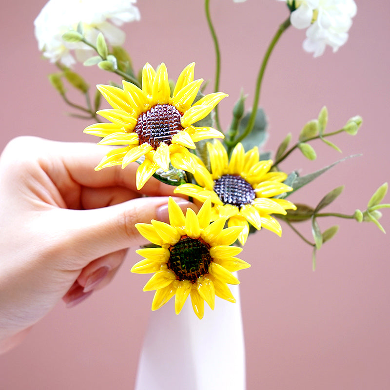 sunflower birth month glass flowers