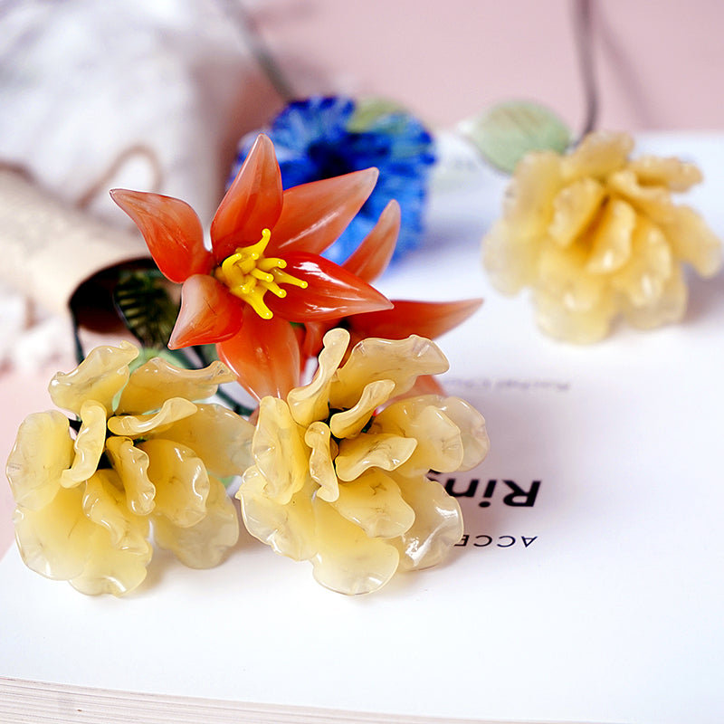 birth month glass flowers