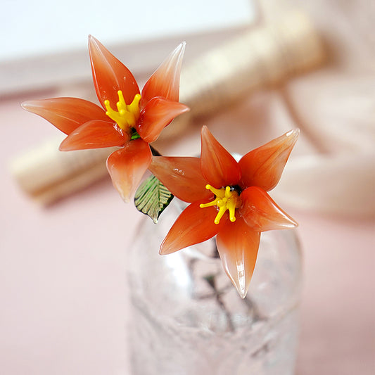 birth month glass flowers