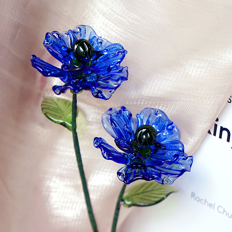 Handmade Glass Flower – Blown Birth Month Gift Keepsake