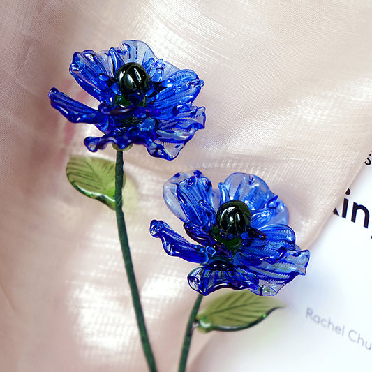 Handmade Glass Flower – Blown Birth Month Gift Keepsake