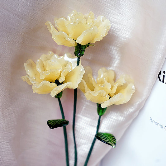 birth month glass flowers - carnation