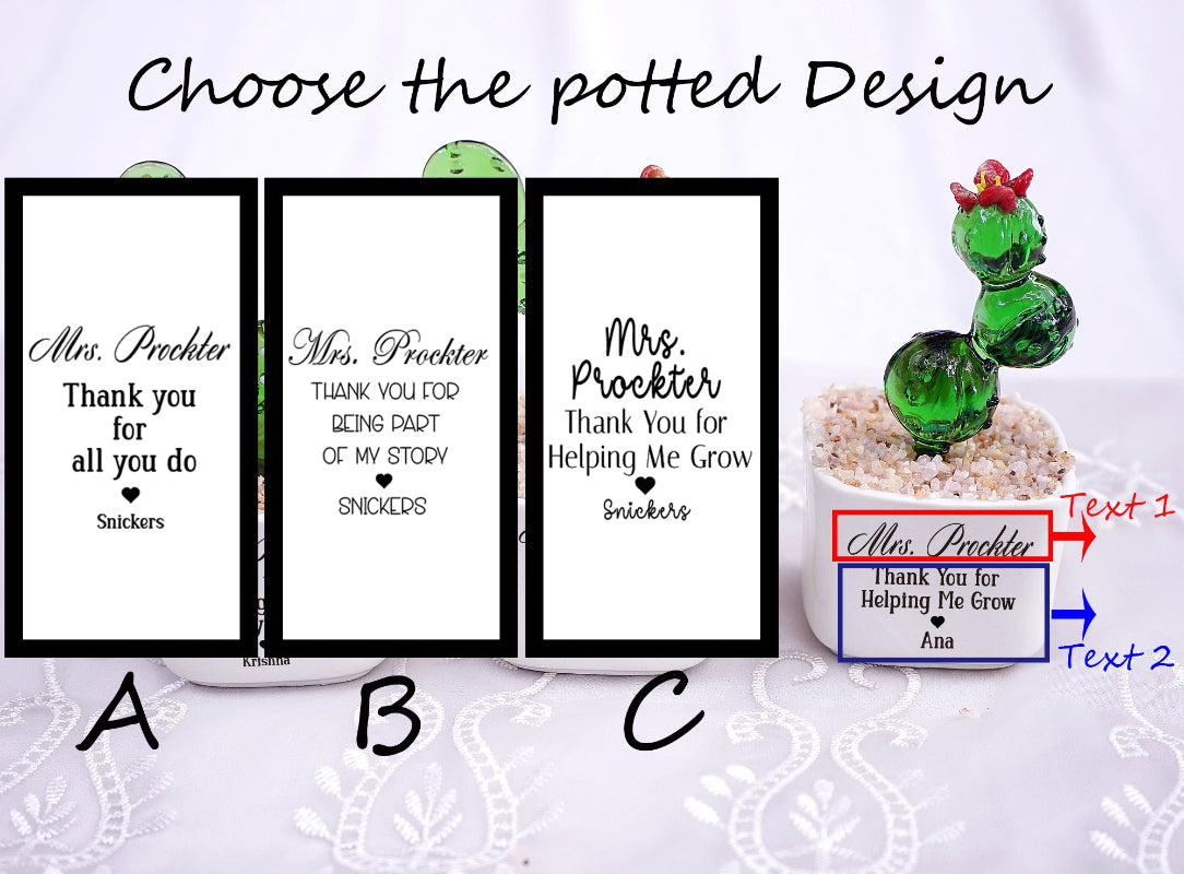 personalized text for potted plant