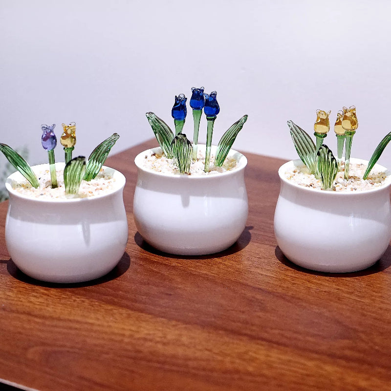 Birth Month Glass Potted Plant | Handmade Holiday Keepsake for Loved Ones