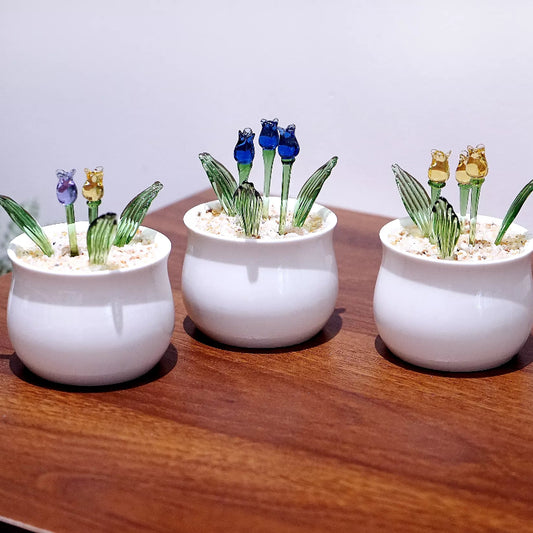 Birth Month Glass Potted Plant | Handmade Holiday Keepsake for Loved Ones