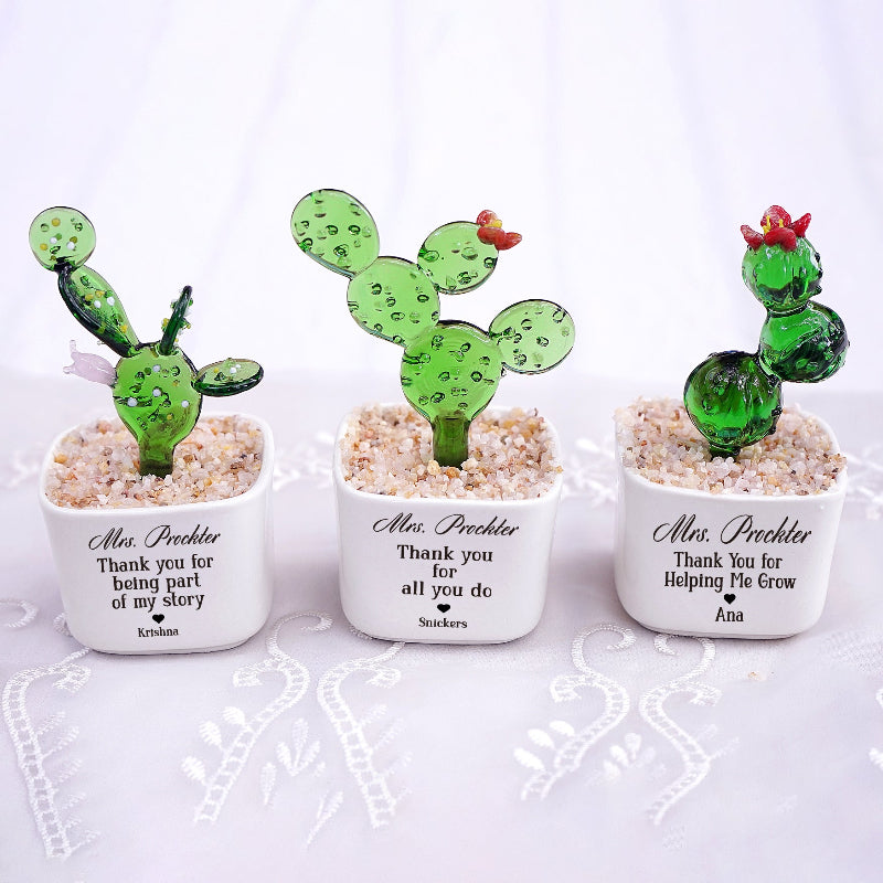 Personalized Glass Flower Pot | Teacher Gift, Back to School & Thank You