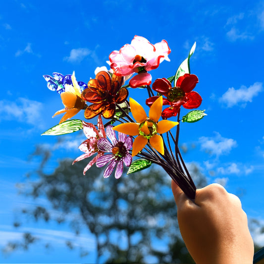 Handmade Glass Birth Month Flower – Perfect Gift for Mom