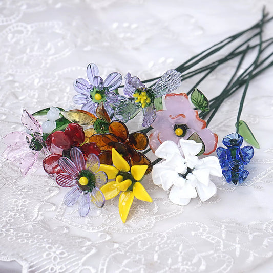 glass birth month flowers