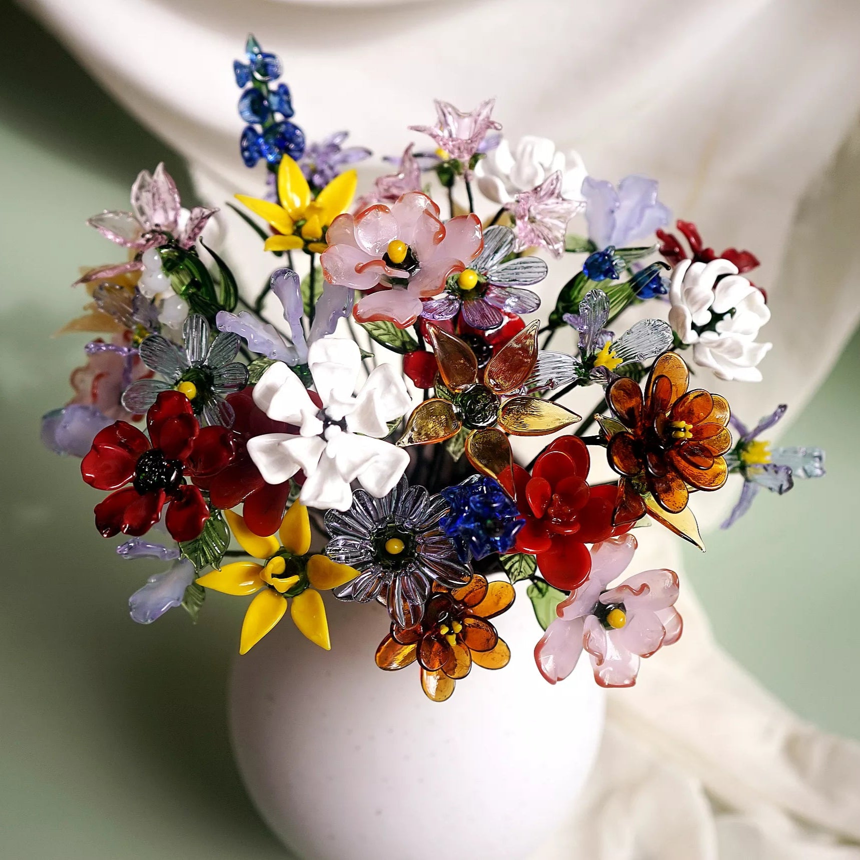 blown glass birth month flowers 