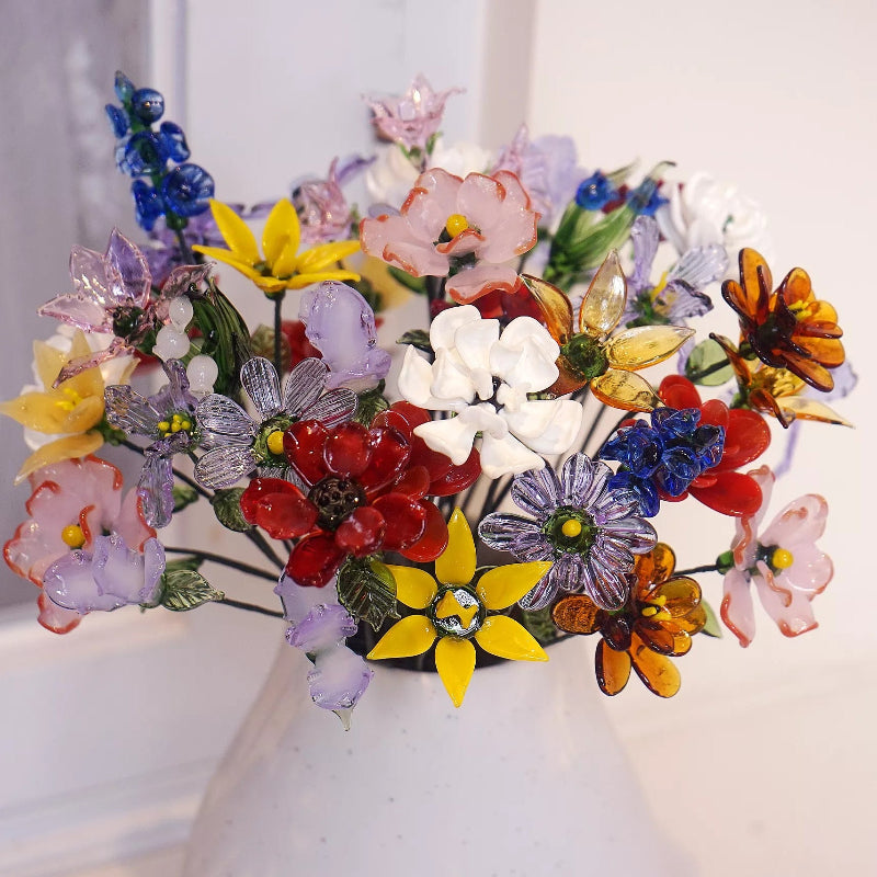 Handmade Blown Glass Flower – Birth Month Art Keepsake