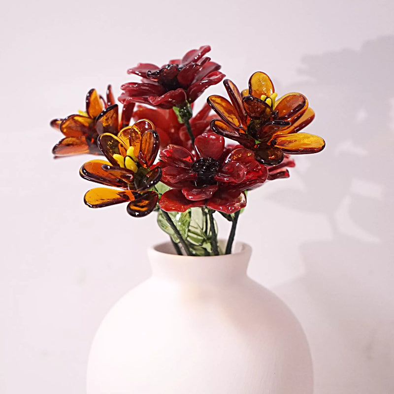 Birth Month Handmade Blown Glass Flower – Elegant Gift