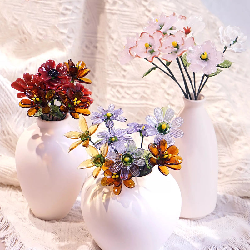 Handmade Glass Flower – Blown Birth Month Gift Keepsake