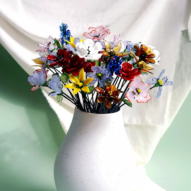 blown glass birth month flowers