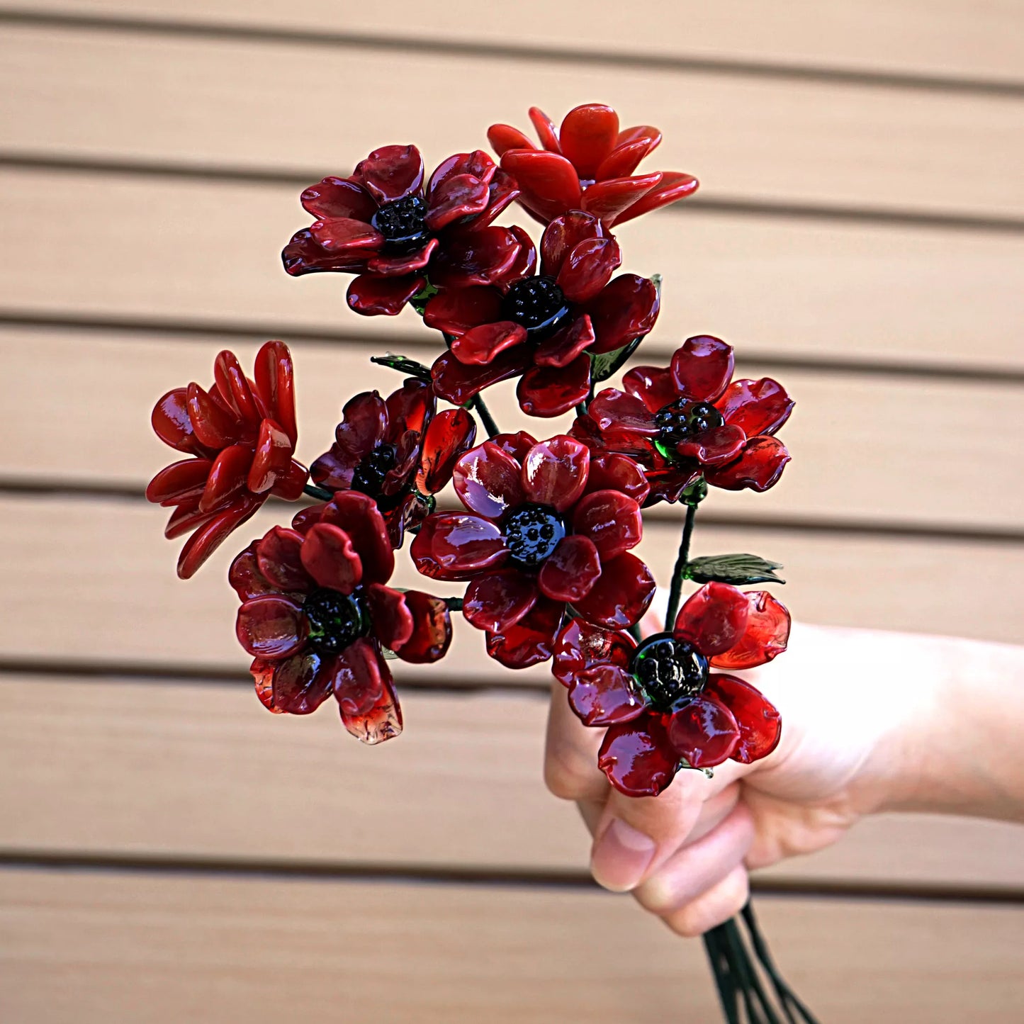 Blown Glass Birth Month Flower – Handmade Christmas Gift