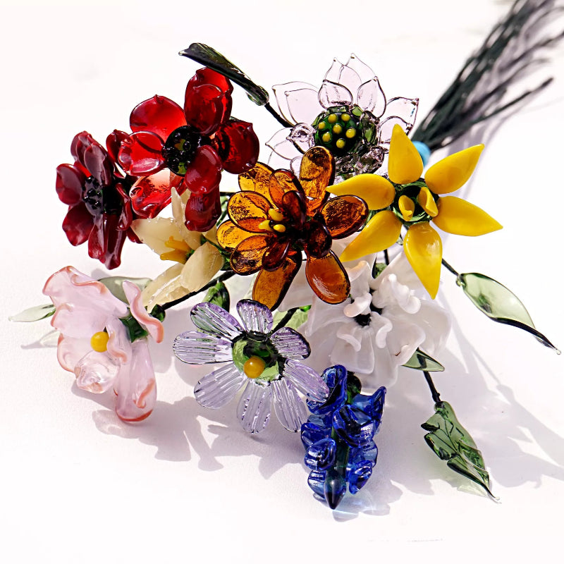 Blown Glass Birth Month Flower – Handmade Valentine’s Day Gift