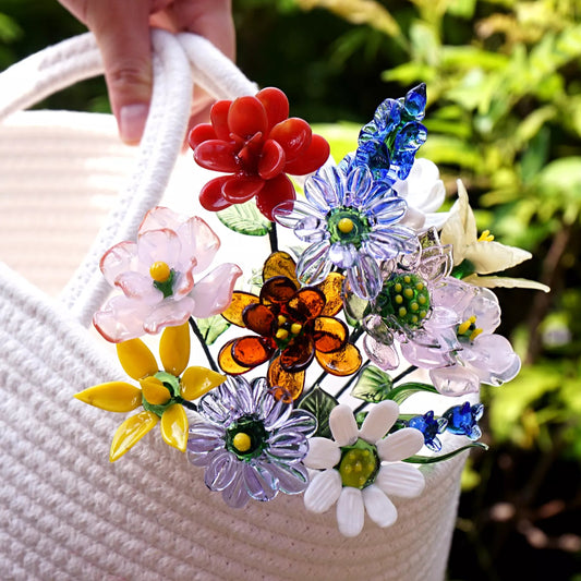 Elegant Birth Month Glass Flower – Unique Handmade Gift for Any Occasion