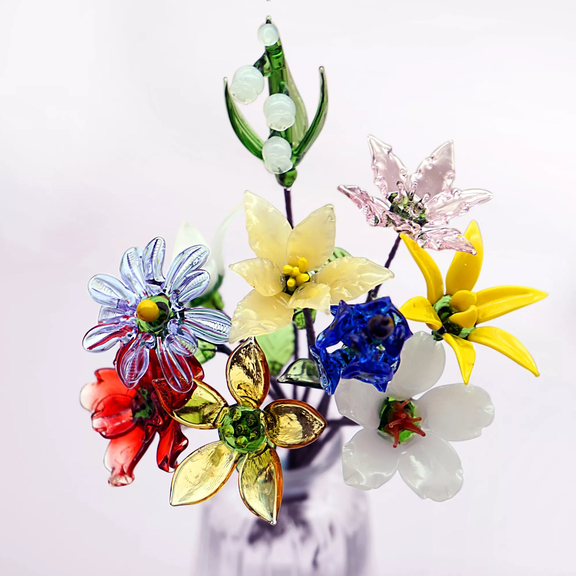 Handmade Glass Birth Month Flower – Unique Housewarming Gift