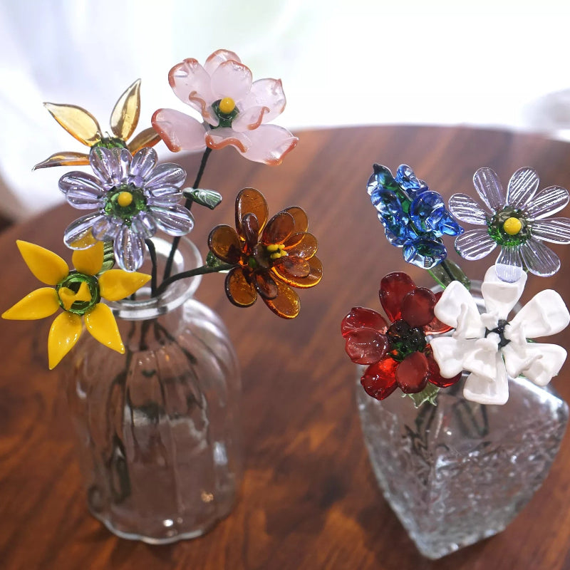 Custom Blown Glass Flower – Birth Month Gift for Her