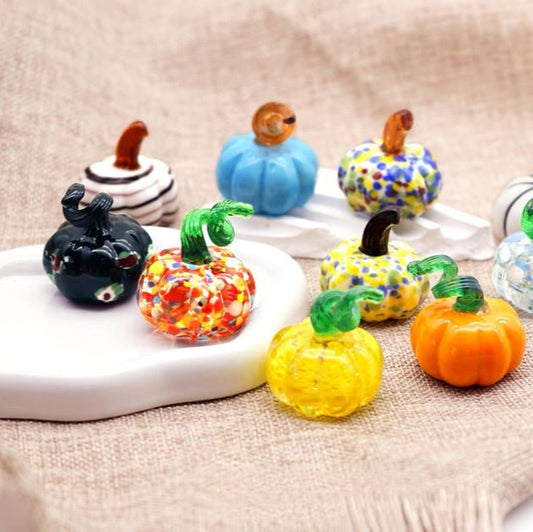 Glass Pumpkin – Handmade Thanksgiving Table Centerpiece & Halloween Gift