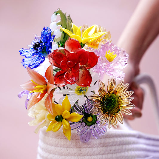 Handmade Glass Birth Month Flower – Unique Housewarming Gift