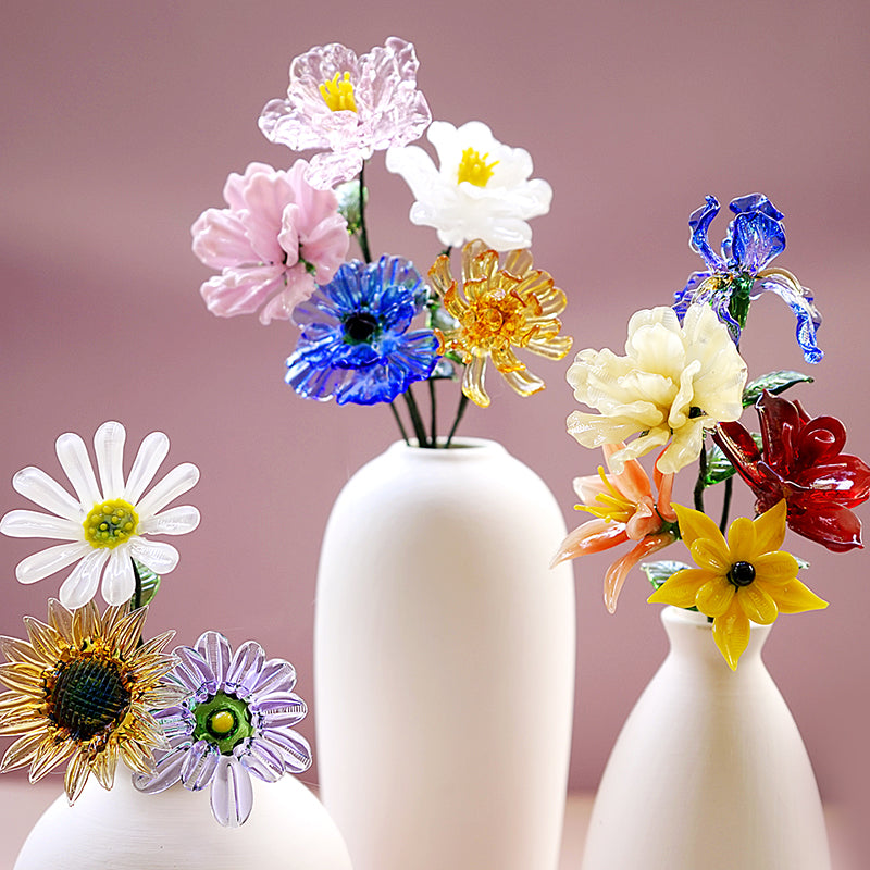 glass birth month flowers