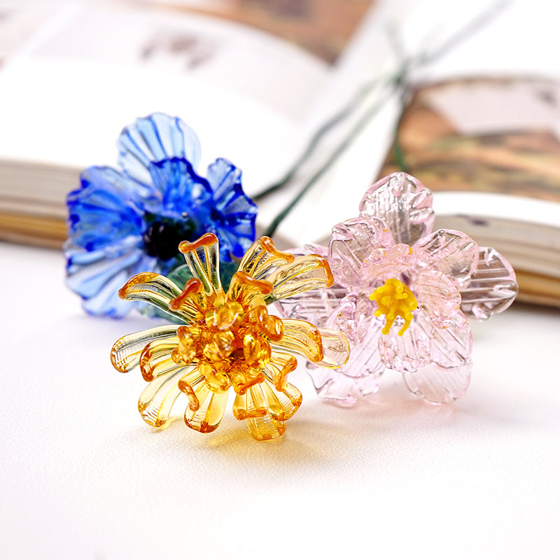 glass birth month flowers