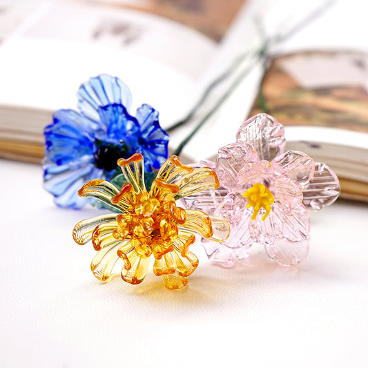 glass birth month flowers