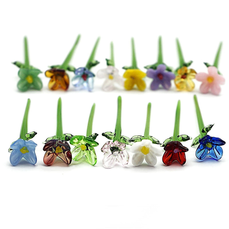 Hand-Blown Mini Glass Birth Month Flower – Birthday & Anniversary Gift