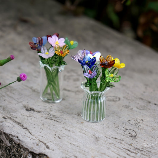 Mini Glass Birth Month Flower Sculpture – Gift for Mom & Friends