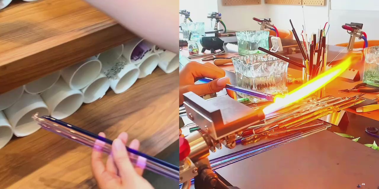 Load video: How to make blown glass flowers?